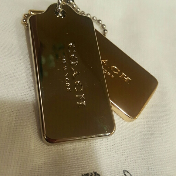 Heavy Gold Metal COACH Hang Tag -NEW - Picture 7 of 7